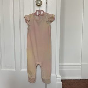 Loulou lollipop short sleeve romper - Rainbow dye - 12-18 months